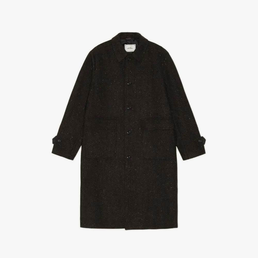 Les Deux Herringbone Wool Coat